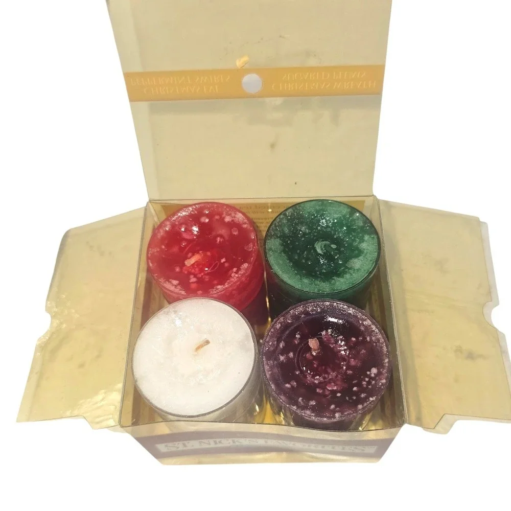 VTG Yankee Candle Scented Tea Lights 12 Count St Nicks Favorites 3X of 4 Scents